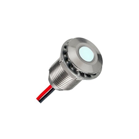 Apem Inc Industrial Panel Mount Indicators / Switch Indicators Supr Wht 12Vdc Led Flush Ss Wire Sealed Q10F5SXXSW12E